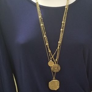 5/$25 NWT Nadine West 3 strand coin necklace